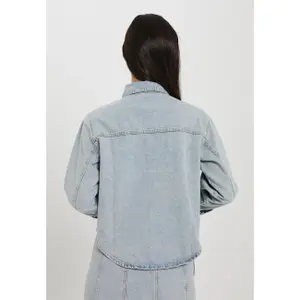 Women's Long Sleeve Denim Overshirt Norr Kenzie image-1