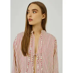 Women's overshirt Norr Linna tie image-2