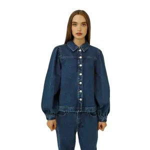 Women's denim overshirt Norr Ninni image-0
