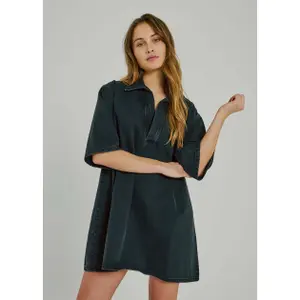 Women's V-Neck Denim Dress Norr Hannali image-1