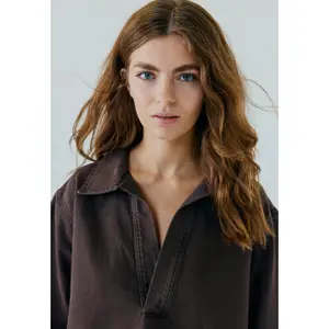 Women's V-Neck Denim Dress Norr Hannali image-2