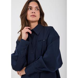 Oversized striped long-sleeve shirt for women Norr Willow image-1