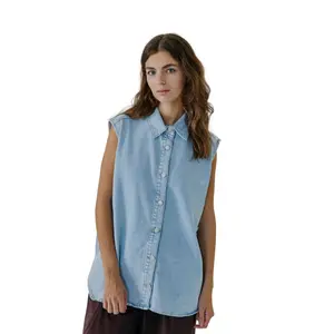 Sleeveless Denim Shirt for Women Norr Lai image-0
