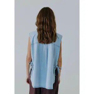 Sleeveless Denim Shirt for Women Norr Lai image-1