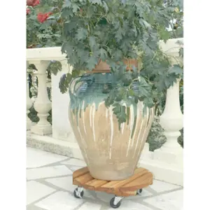 Soporte cuadrado de madera FSC con acabado en lasur Nortene Flora Roll image-3
