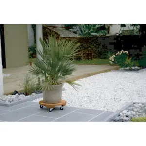 Soporte cuadrado de madera FSC con acabado en lasur Nortene Flora Roll image-4