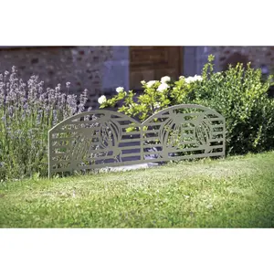 Decorative metal border panel to stake Nortene Puppy Border image-1