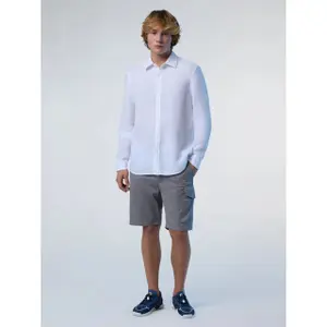 Camisa de lino de manga larga y cuello ancho North Sails image-1