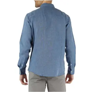 Camisa de lino de manga larga y cuello ancho North Sails image-1