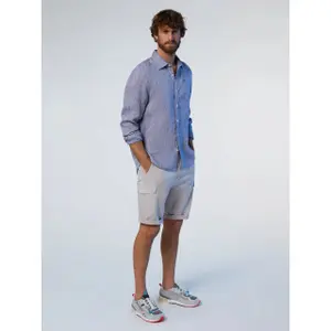 Camisa de lino de manga larga y cuello ancho North Sails image-1