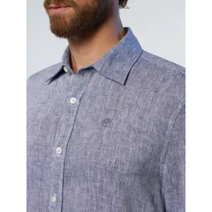 Camisa de lino de manga larga y cuello ancho North Sails image-5