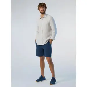 Camisa de lino de manga larga y cuello ancho North Sails image-1