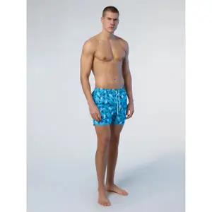 Printed swim shorts in repreve fabric North Sails Basic Volley image-3