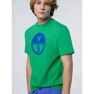 T-shirt con grande logo stampato North Sails Basic image-2