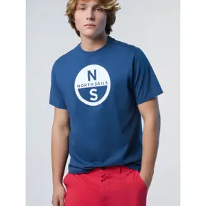 T-shirt con grande logo stampato North Sails Basic image-3