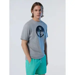 T-shirt con grande logo stampato North Sails Basic image-3