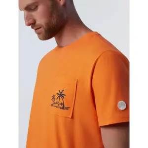 T-shirt con stampa di palme e tasca North Sails image-4