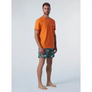 T-shirt con stampa di palme e tasca North Sails image-1