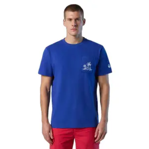T-shirt con stampa di palme e tasca North Sails image-2