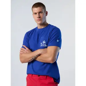T-shirt con stampa di palme e tasca North Sails image-3