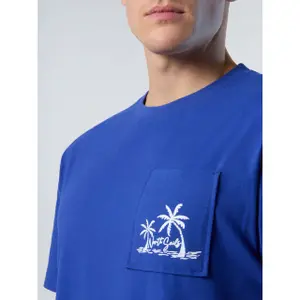 T-shirt con stampa di palme e tasca North Sails image-6