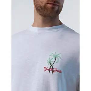 T-shirt estiva fiammata con ricamo di una palma North Sails image-4
