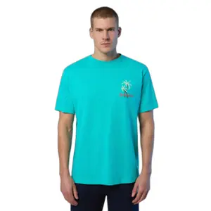 T-shirt estiva fiammata con ricamo di una palma North Sails image-1