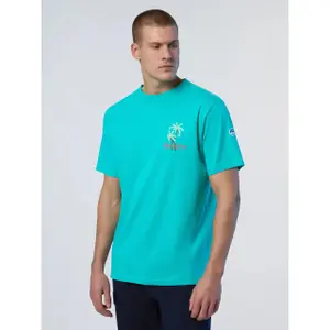 T-shirt estiva fiammata con ricamo di una palma North Sails image-2