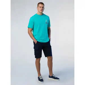 T-shirt estiva fiammata con ricamo di una palma North Sails image-3