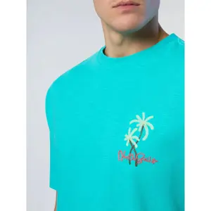 T-shirt estiva fiammata con ricamo di una palma North Sails image-5