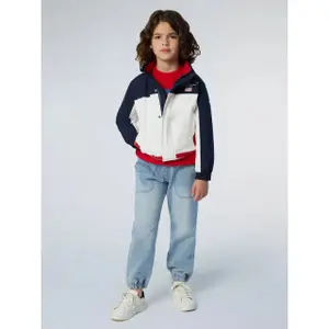 Denim effect joggers with logo for kids North Sails Reprive image-2