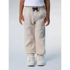 Denim effect joggers with logo for kids North Sails Reprive image-1