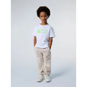 Denim effect joggers with logo for kids North Sails Reprive image-2