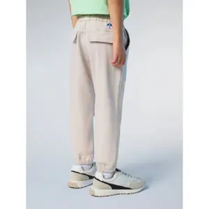 Denim effect joggers with logo for kids North Sails Reprive image-3