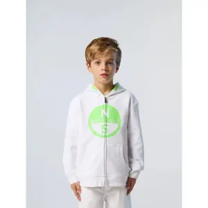 Kapuzensweatshirt mit durchgehendem Reißverschluss und Kindergrafik North Sails image-1