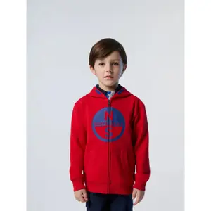 Full zip hoodie with kids' graphic North Sails image-1