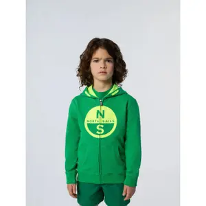Kapuzensweatshirt mit durchgehendem Reißverschluss und Kindergrafik North Sails image-1