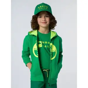 Kapuzensweatshirt mit durchgehendem Reißverschluss und Kindergrafik North Sails image-2