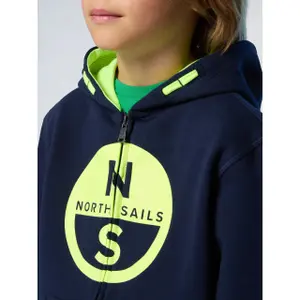 Kapuzensweatshirt mit durchgehendem Reißverschluss und Kindergrafik North Sails image-5