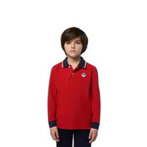 Long-sleeved polo with logo for kids North Sails image-1