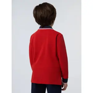 Long-sleeved polo with logo for kids North Sails image-2