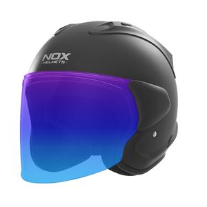Irridium Motorradhelm Visier Nox Jet N220S