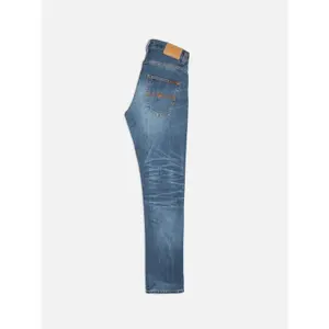 Tapered jeans Nudie Jeans Grim Tim Life Tracks Bleu image-1