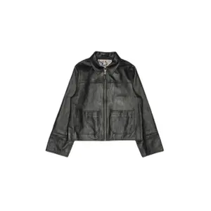 Women's Zip-Up Leather Jacket Nudie Jeans Anja