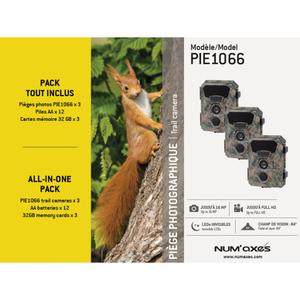 Pack de 3 pièges photographiques + 12 piles AA + 3 cartes mémoire 32 GB Num'axes image-3