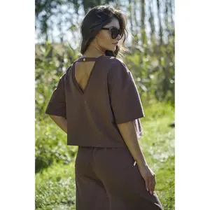 Women's t-shirt and wide leg trousers set Numinou image-4