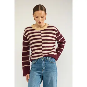 Pull mit breiten Streifen für Frauen Nümph Nuriette image-2