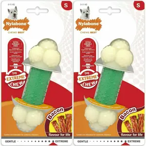 Juguete para perro Nylabone Extreme Chew - Double Action Chew - Bacon XL image-0