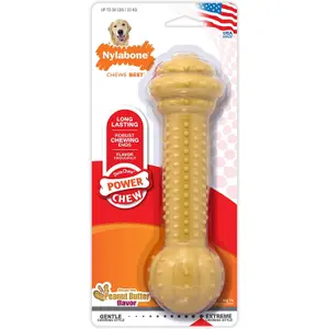 Dog toy Nylabone Extreme Chew - Barbell Peanut Butter L/XL image-0