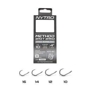 Hook Nytro Nto-B3 Barbless Method Latex Band image-0